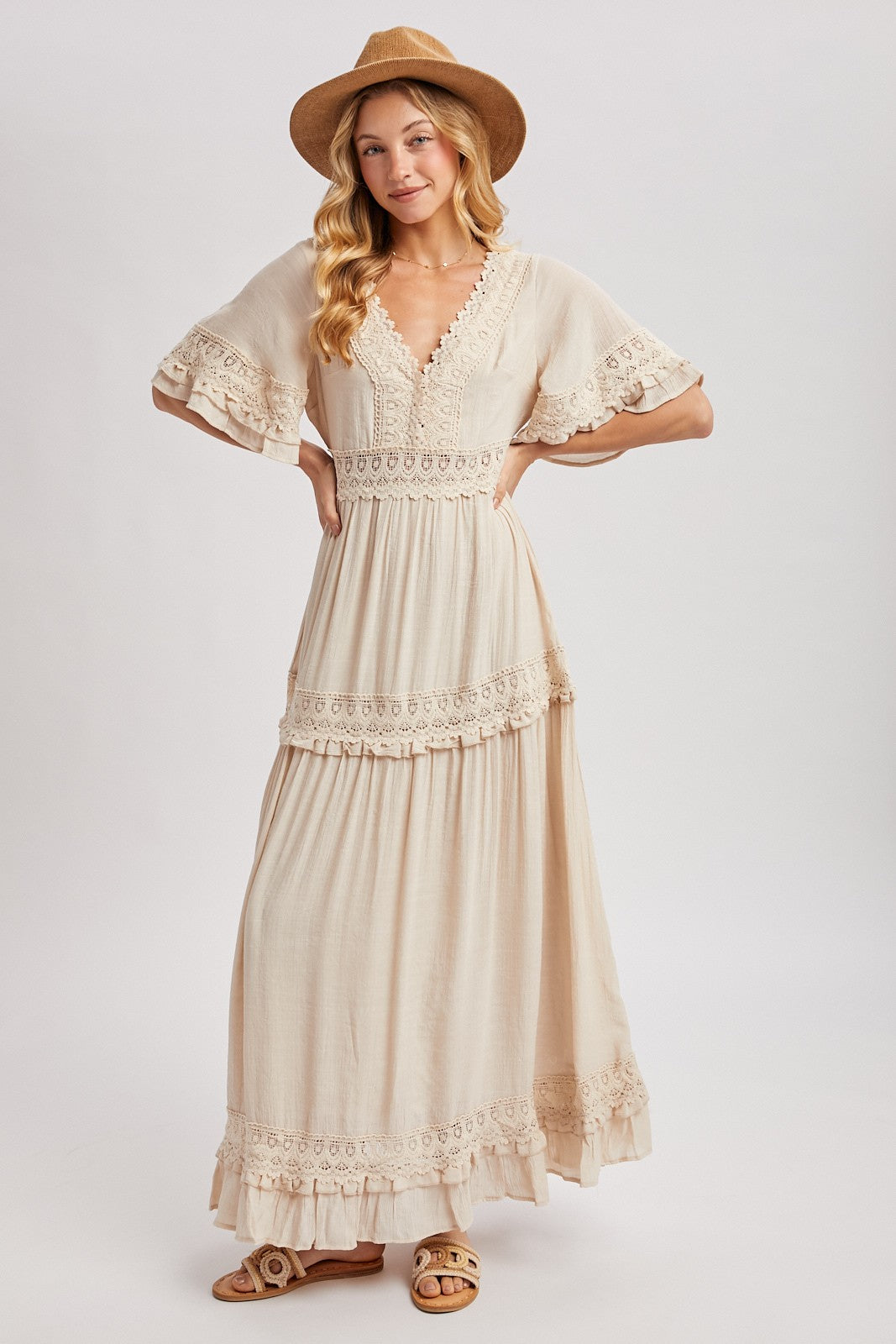The Savannah Lacey Maxi Dress – Boho Lifestyle