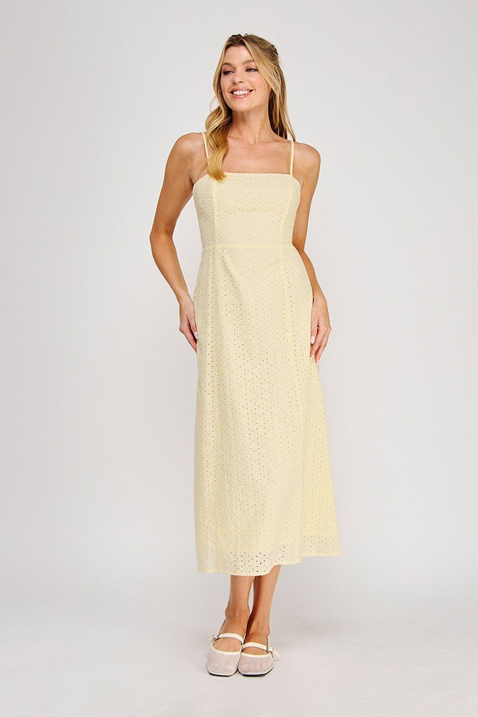 buttercup midi dress Yellow Sweetheart Belted Midi Dress