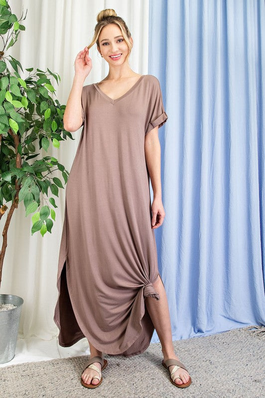 comfortable t shirt dress Desert Days Maxi Shirt Dress – Boho Lifestyle