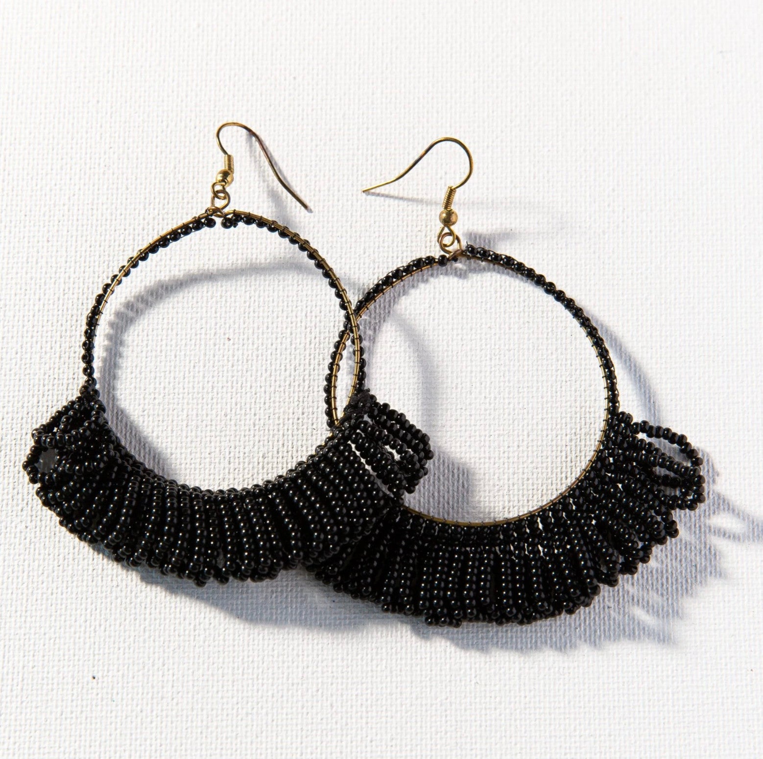 Fringe Hoop Seed Bead Earrings – Boho Lifestyle